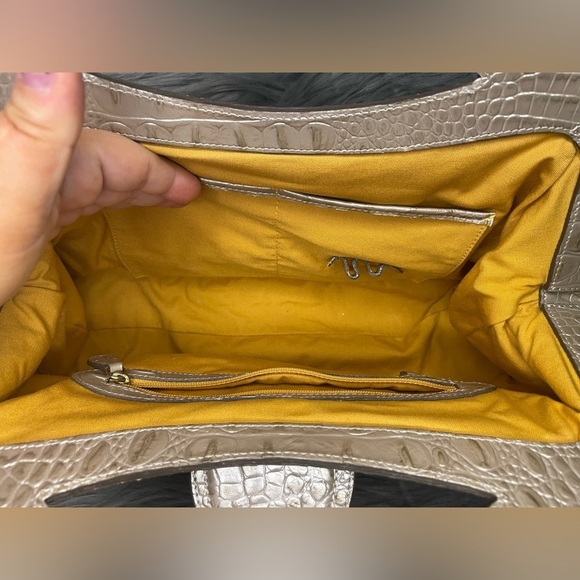 BRAHMIN Metallic Handbag w/Original Crossbody Shoulder Strap, EUC - Picture 12 of 14